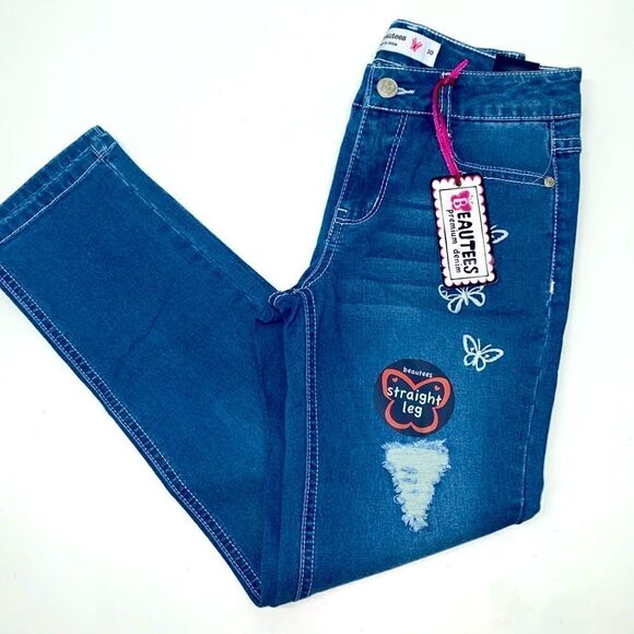 🔥BEAUTEES GIRLS JEANS KIDS SIZE 10 New - Picture 1 of 4